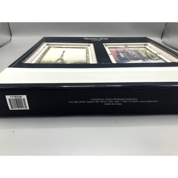 Parisian home 2 piece picture frame set 5 x 7 in white enamel & brilliant accent - Picture 3 of 3